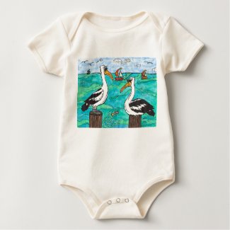 Pelicans infant creeper shirt