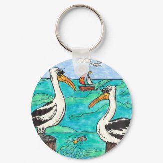 Pelicans keychain