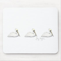 Pelicans Mousepad by ginyhogan Pelicans Mousepad