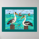 Pelicans Print