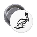 Pellican Bird Abstract Outline Pin