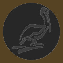 Pellican Bird Abstract Outline stickers