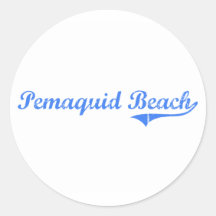Pemaquid Beach Maine Classic Design Round Sticker