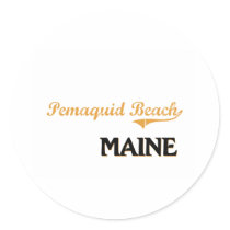 Pemaquid Beach Maine Classic Round Sticker