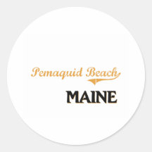 Pemaquid Beach Maine Classic Round Sticker