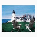 Pemaquid Light and two Chairs Giclee Print/Poster by mcreate Pemaquid Light and two Chairs Giclee Print/Poster