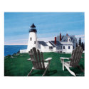 Pemaquid Light and two Chairs Giclee Print/Poster