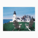 Pemaquid Lighthouse and Two Chairs Postcard