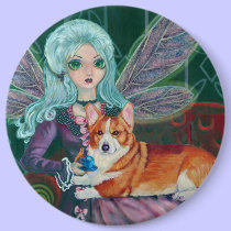 Pembroke Welsh Corgi Button Pins
