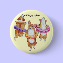 Pembroke Welsh Corgi Button Pins buttons