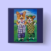 Pembroke Welsh Corgi Button Pins buttons