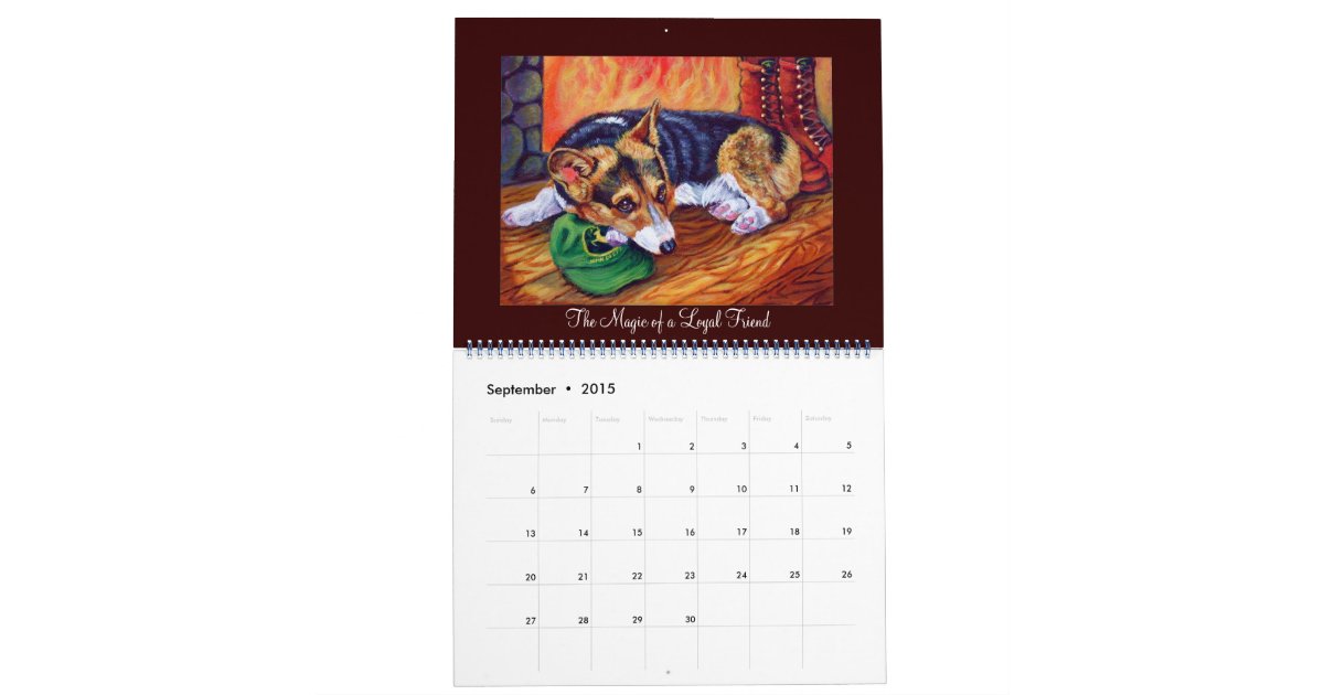 Pembroke Welsh Calendar The Magic of Zazzle