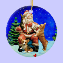 Pembroke Welsh Corgi Circle Ornament ornaments
