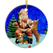 Pembroke Welsh Corgi Circle Ornament
