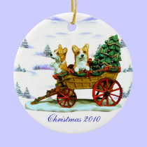 Pembroke Welsh Corgi Circle Ornament ornaments