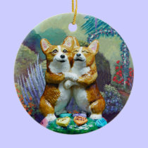 Pembroke Welsh Corgi Circle Ornament ornaments