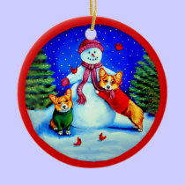 Pembroke Welsh Corgi Circle Ornament ornaments