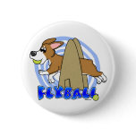 Pembroke Welsh Corgi Flyball Pinback Button