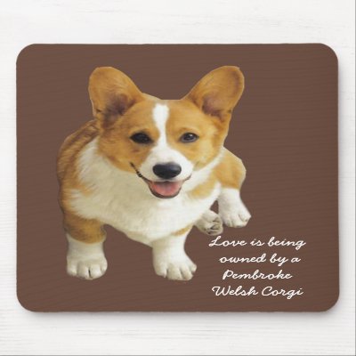 Pembroke Welsh Corgi Happy Mousepad