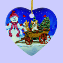 Pembroke Welsh Corgi Heart Ornament ornaments