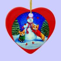 Pembroke Welsh Corgi Heart Ornament ornaments
