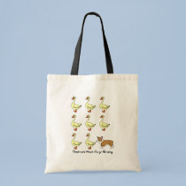 Pembroke Welsh Corgi Herding Ducks bags by MenagerieMayhem Pembroke Welsh Corgi Herding Ducks bags
