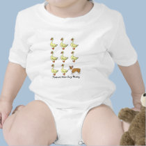 Pembroke Welsh Corgi Herding Ducks Infant Creeper t-shirts by MenagerieMayhem Pembroke Welsh Corgi Herding Ducks Infant Creeper t-shirts