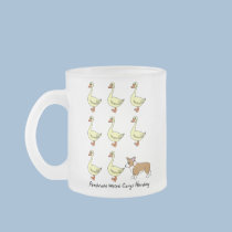 Pembroke Welsh Corgi Herding Ducks mugs by MenagerieMayhem Pembroke Welsh Corgi Herding Ducks mugs