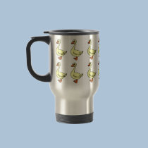 Pembroke Welsh Corgi Herding Ducks mugs by MenagerieMayhem Pembroke Welsh Corgi Herding Ducks mugs