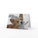 Pembroke Welsh Corgi in Snow Card