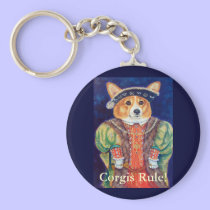 Pembroke Welsh Corgi King Keychain keychains