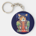 Pembroke Welsh Corgi King Keychain