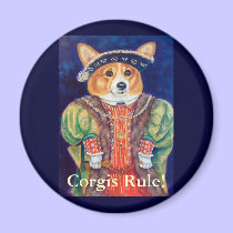 Pembroke Welsh Corgi King Magnets magnets