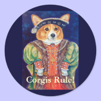 Pembroke Welsh Corgi KING Stickers stickers