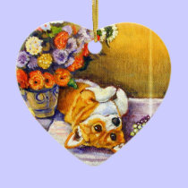 Pembroke Welsh Corgi Ornament Heart ornaments