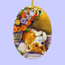 Pembroke Welsh Corgi Ornament Oval ornaments