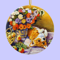 Pembroke Welsh Corgi Ornament round ornaments