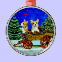 Pembroke Welsh Corgi Ornament Round Premium ornaments