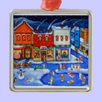 Pembroke Welsh Corgi Ornament Square Premium ornaments