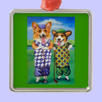 Pembroke Welsh Corgi Ornament Square Premium ornaments