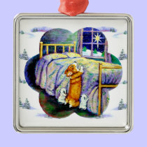 Pembroke Welsh Corgi Ornament Square Premium ornaments