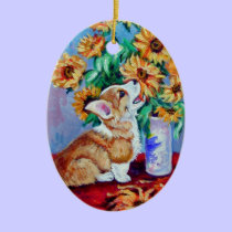 Pembroke Welsh Corgi Oval Ornament ornaments