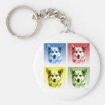 Pembroke Welsh Corgi Pop Art Key Chains