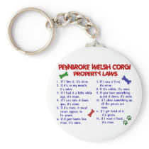 PEMBROKE WELSH CORGI Property Laws 2 Key Chain