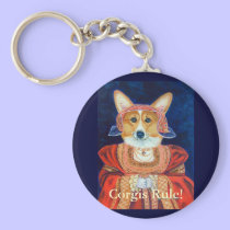 Pembroke Welsh Corgi Queen Keychain