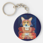 Pembroke Welsh Corgi Queen Keychain