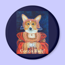 Pembroke Welsh Corgi Queen Magnets magnets