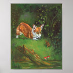 Pembroke Welsh Corgi Wall Print