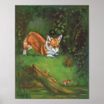 Pembroke Welsh Corgi Wall Print