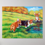 Pembroke Welsh Corgi Wall Print